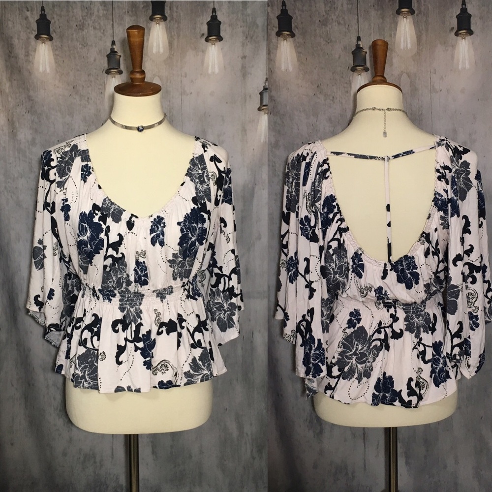 Free People Floral Blouse